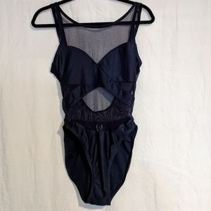 Anne Cole one piece swimsuit. Navy Blue.